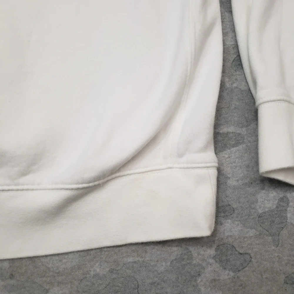 Nike‎ Sweatshirt Mens Large White Club Fleece Pullover Pockets Hooded
